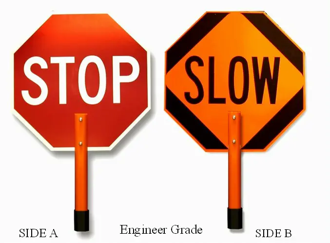 18-Inch Reflective Stop/Slow Paddle 1