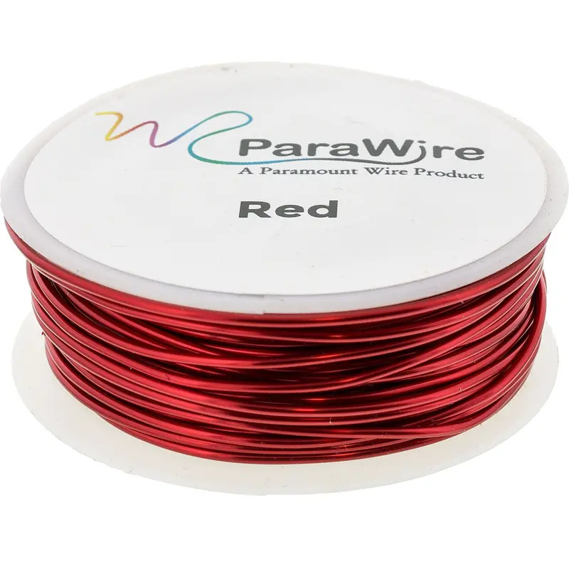 26-Gauge Red Enameled Copper Craft Wire – 200-Foot Parawire Roll 1