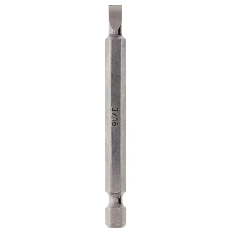 3/16-Inch Slotted Bit – 3-Inch Long Heavy-Duty Flat Tip 1