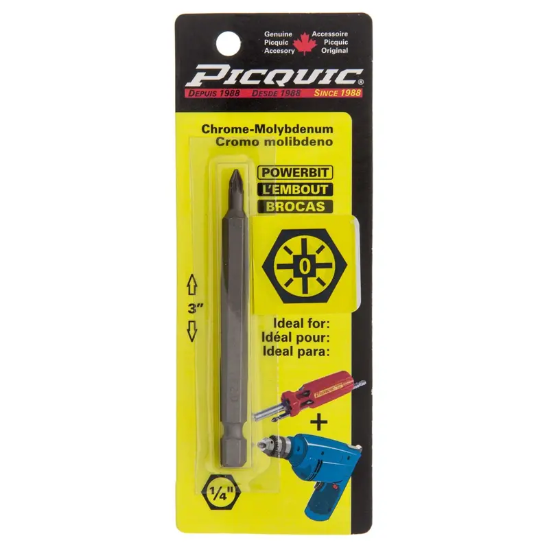 3″ Pozidriv #0 Powerbit – Carded Packaging 1