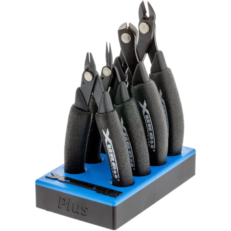 4-Piece Xuron® Plus Permanent Jewelry Pliers & Cutters Kit With Stand 1