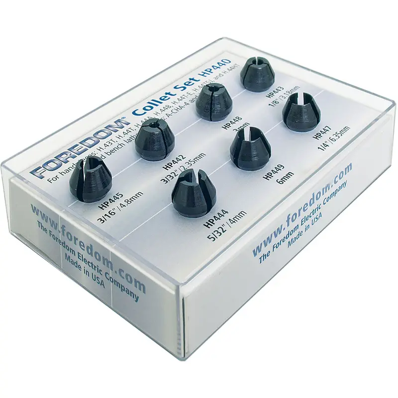 #440 Collet Set For Dental Handpieces – 7-Sized Assortment (1/16″ To 1/4″) 1