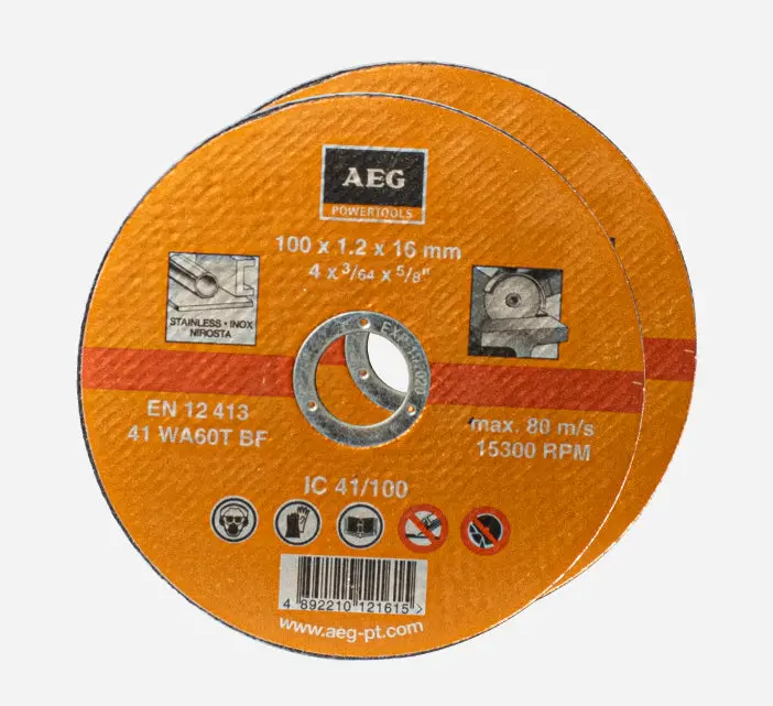 Aeg 4-Inch Super-Thin Stainless Steel Cutting Disc (Type 41) 1