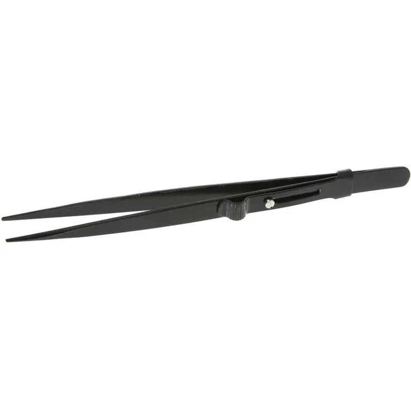 Black Slide-Lock Diamond Tweezers (6") 1