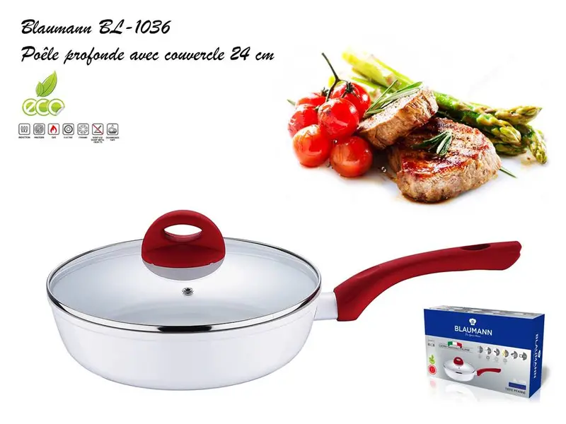 Blaumann Bl-1036 Deep-Fry Pan With Tight-Fit Lid – 24 Cm Diameter 1
