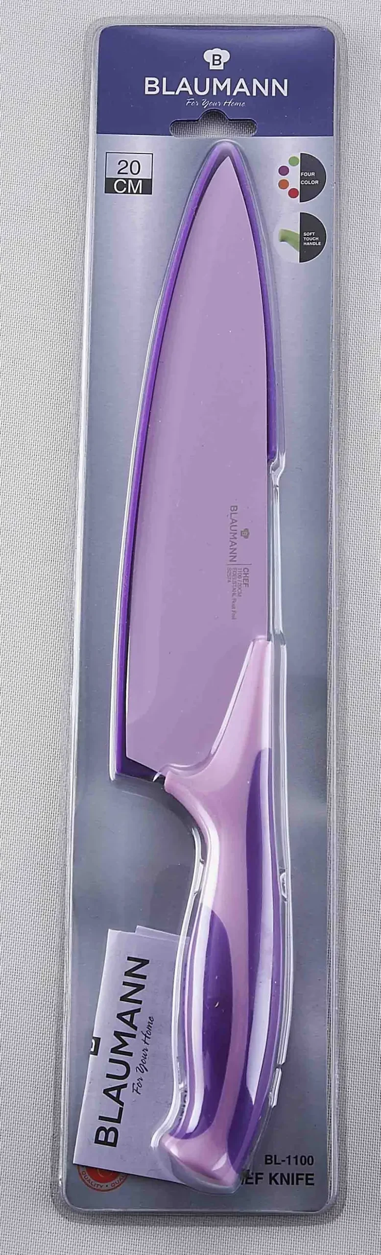 Blaumann Bl-1100 8-Inch Chef Knife With Protective Sheath – Full-Tang Kitchen Essential 1