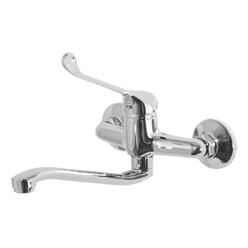 Blutide Wall-Mounted Sink Mixer With Offset Spout & Elbow Activation 1