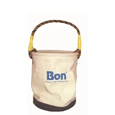 Bon Canvas Tool Bucket Featuring Reinforced Leather Base 1