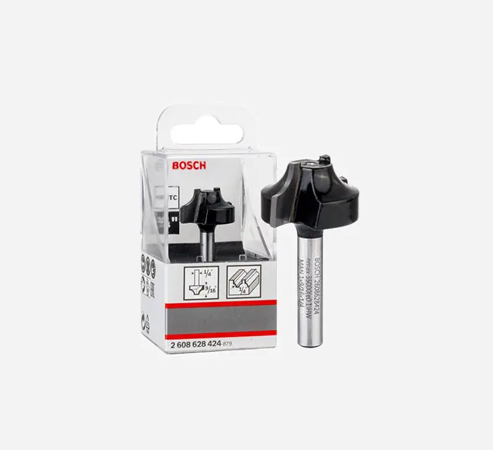 Bosch Ovolo Router Bit – 1/4" Shank, 1" Cutting Length, 9/16" Diameter, 1/4" Radius 1