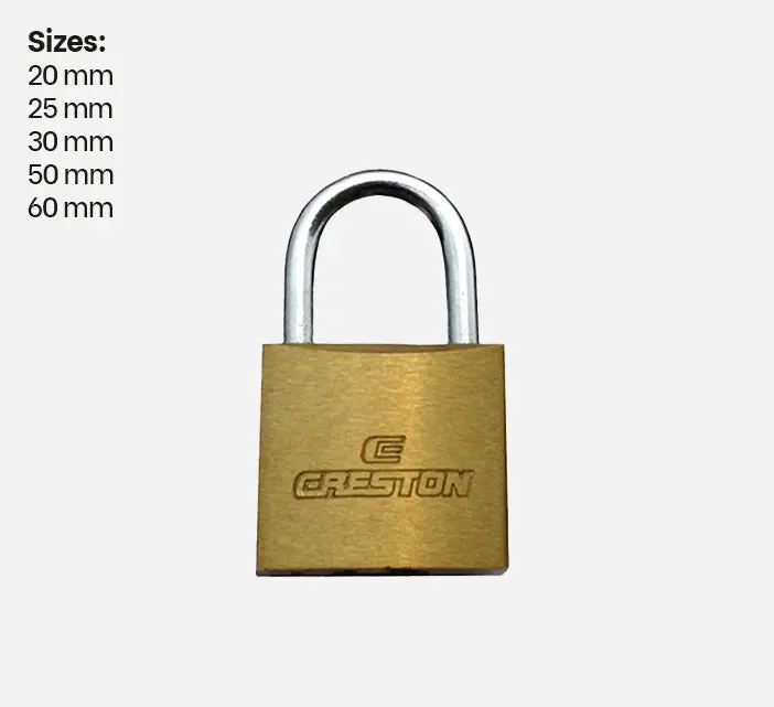 Brass Padlock By Creston – Heavy-Duty Security Lock 1