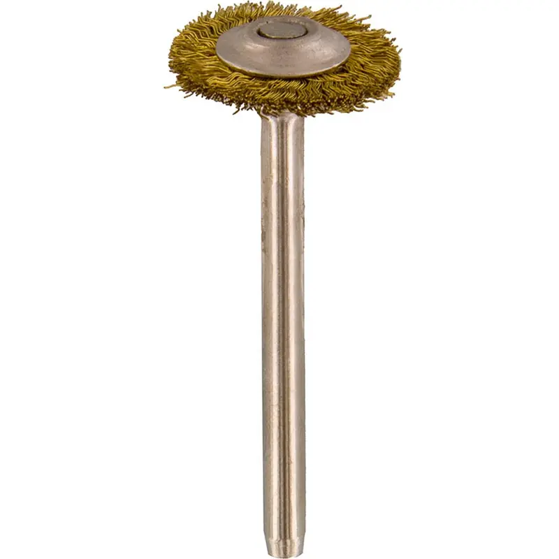 Brass Wire Round Brush – 1/8" Shank, 5/8" Diameter, Compact Design 1