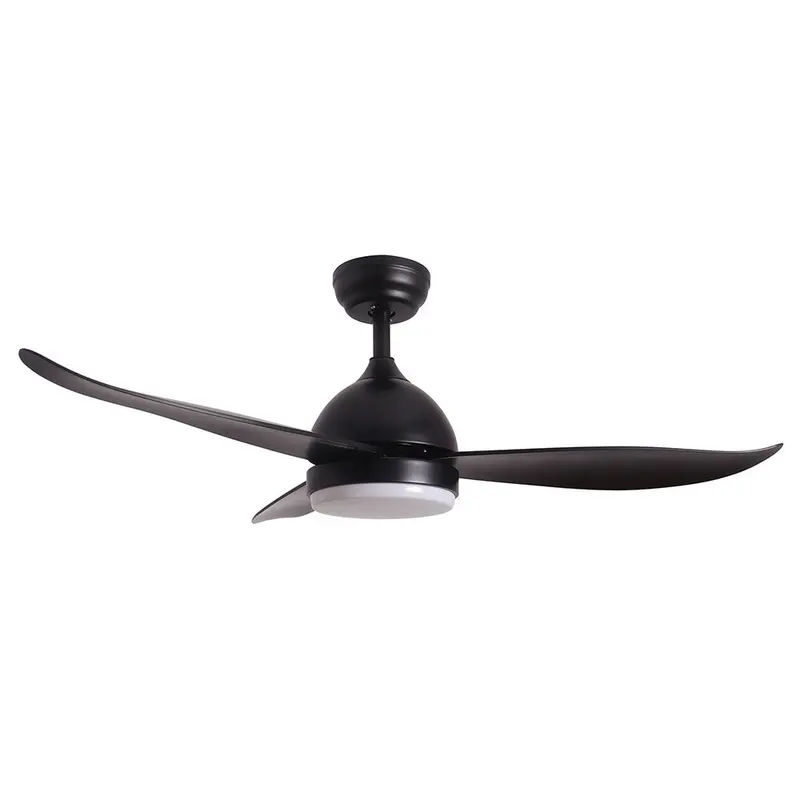 Bright Star 3-Blade Ceiling Fan With Light – 1120 Mm, Matte Black 1