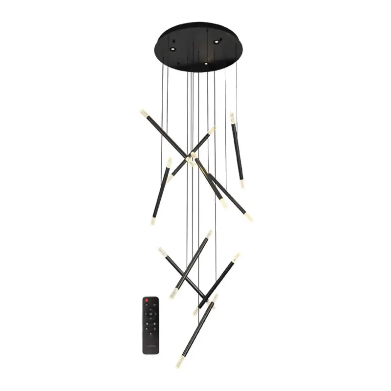 Bright Star Adjustable Pendant Light – 30W, 3-Color Cct, 800Lm, Black Finish 1