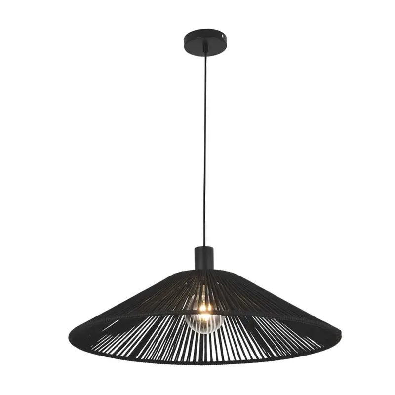 Bright Star Black Nylon Rope Pendant Light (E27, 40W) 1