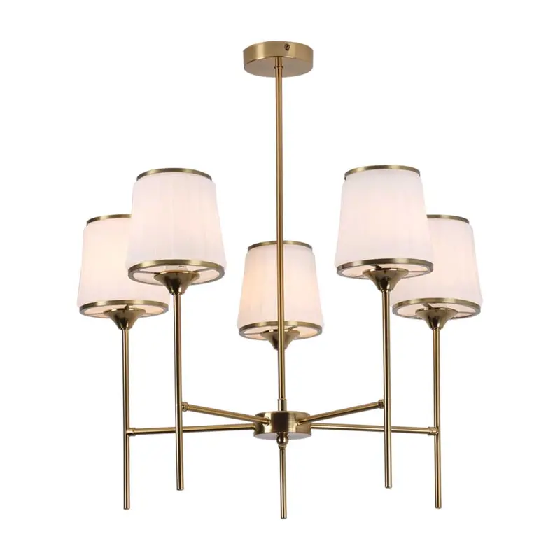 Bright Star Gold-And-White Metal Chandelier – 40W 1