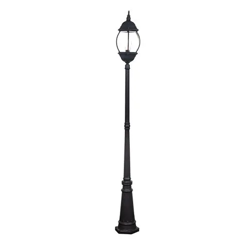 Bright Star Oval Single-Light Column Fixture – Black Finish 1