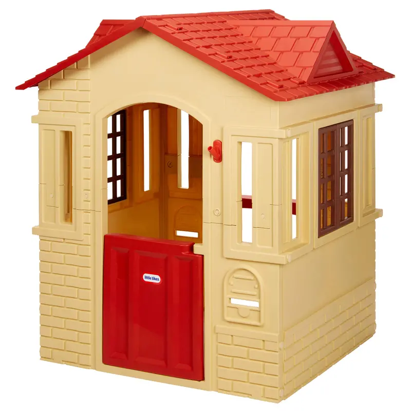 Cape Cottage Playhouse In Tan – Outdoor Play Structure 1