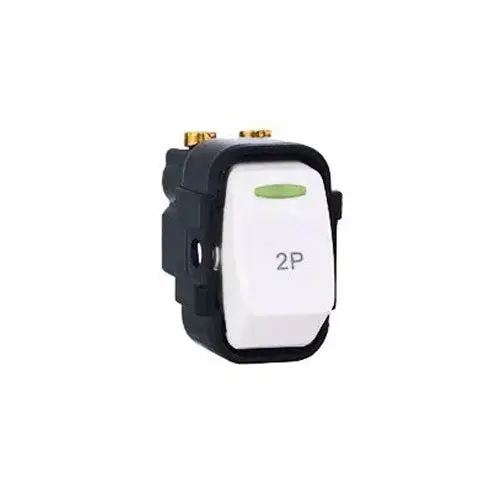 Cbi White Pvc 2-Pole 16A Switch Module Insert – Standard Wall Plate Fit 1