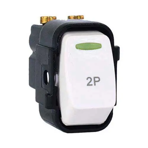 Cbi White Pvc 2-Pole 20A Heavy-Duty Switch Module Insert 1