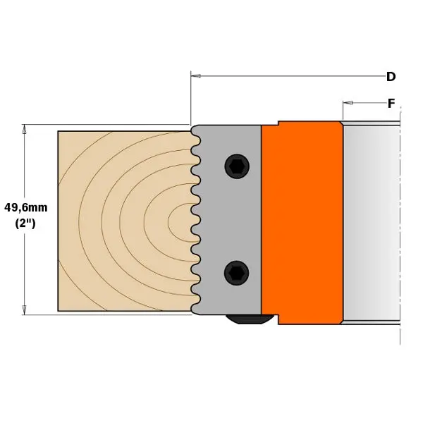 Cmt 695.008.01 Professional Finger Joint Cutter Head Knife Pair – 1-61/64" Cutting Length 1