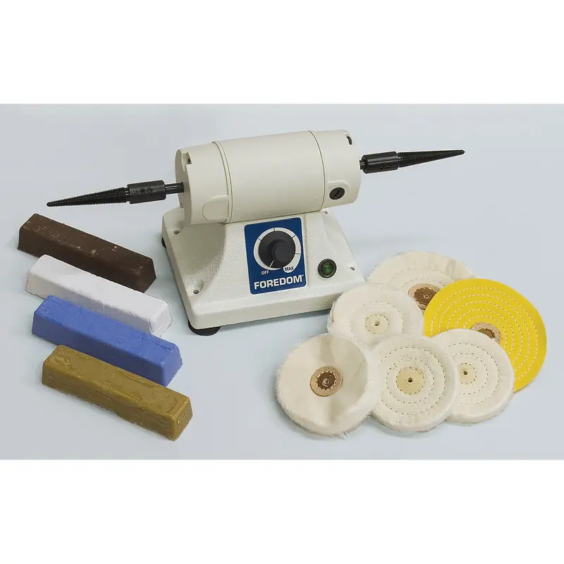 Complete Bench Lathe Kit – 230V Us Plug, Dual Tapered Spindles, 5/16" Motor Shaft, Includes Polishing Compounds & Mandrels 1