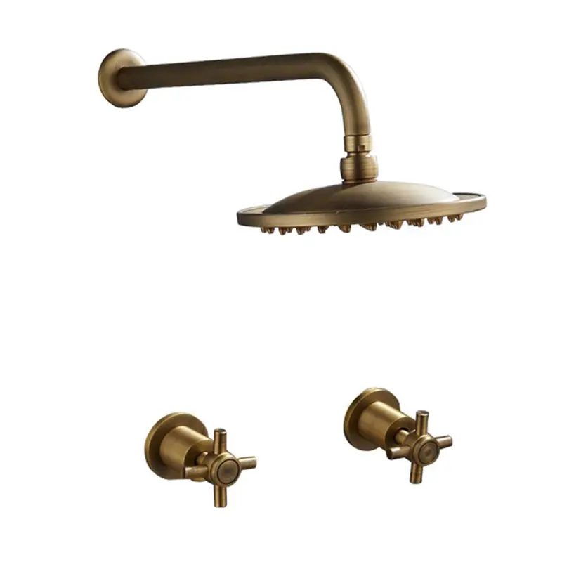 Contemporary Brass Shower System With Modern Tap Design 1