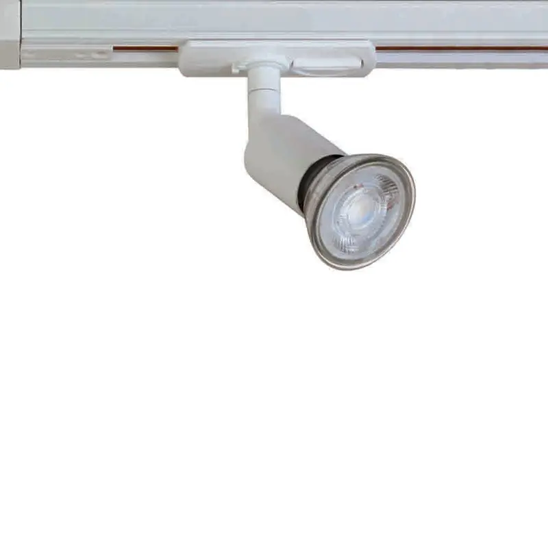 Covert 3-Wire Adjustable Track Spotlight – Crisp White Housing 1