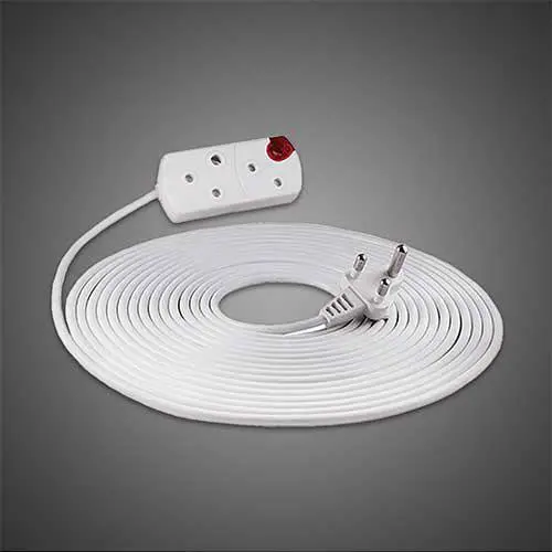 Crabtree 10-Metre White 2-Rsa 16A Domestic Extension Cord 1