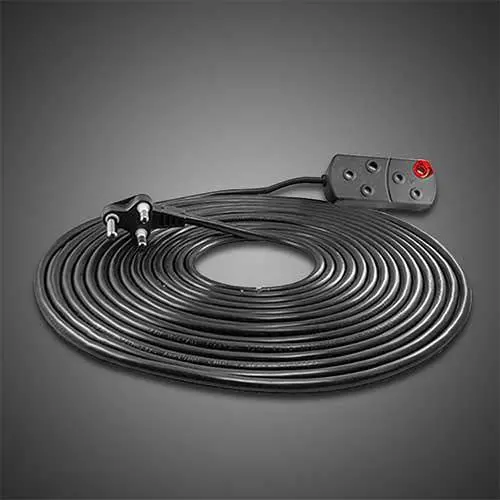 Crabtree 15-Metre Black 2-Rsa 16A Domestic Extension Cord 1