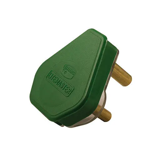 Crabtree 16A 3-Pin Domestic Plug Top – Green 1