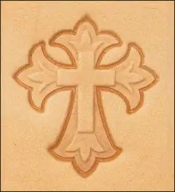 Craftool Cross 3D Leather Stamp – Religious Or Traditional Embossing Die 1