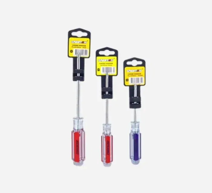 Cre斯顿 Chrome Vanadium Screwdriver Set – Transparent Ergonomic Handles 1