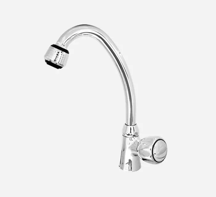 Cre斯顿 Gooseneck Lavatory Faucet – Modern Single-Handle Bathroom Tap 1