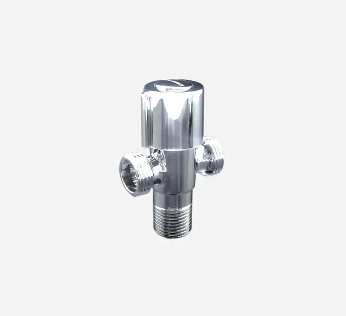 Cre斯顿 Two-Way Angle Valve – Dual-Outlet Brass Shut-Off Valve 1