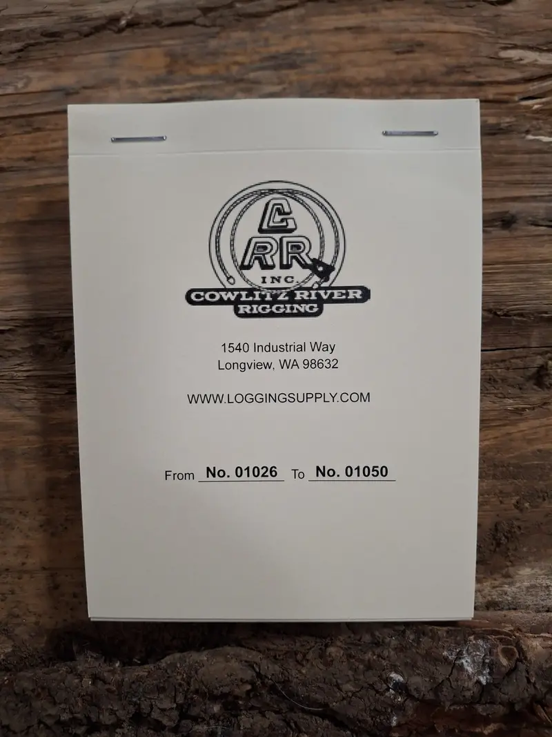 Crr Log Truck Load Receipt Ticket Book – Carbonless Multi-Part Forms 1