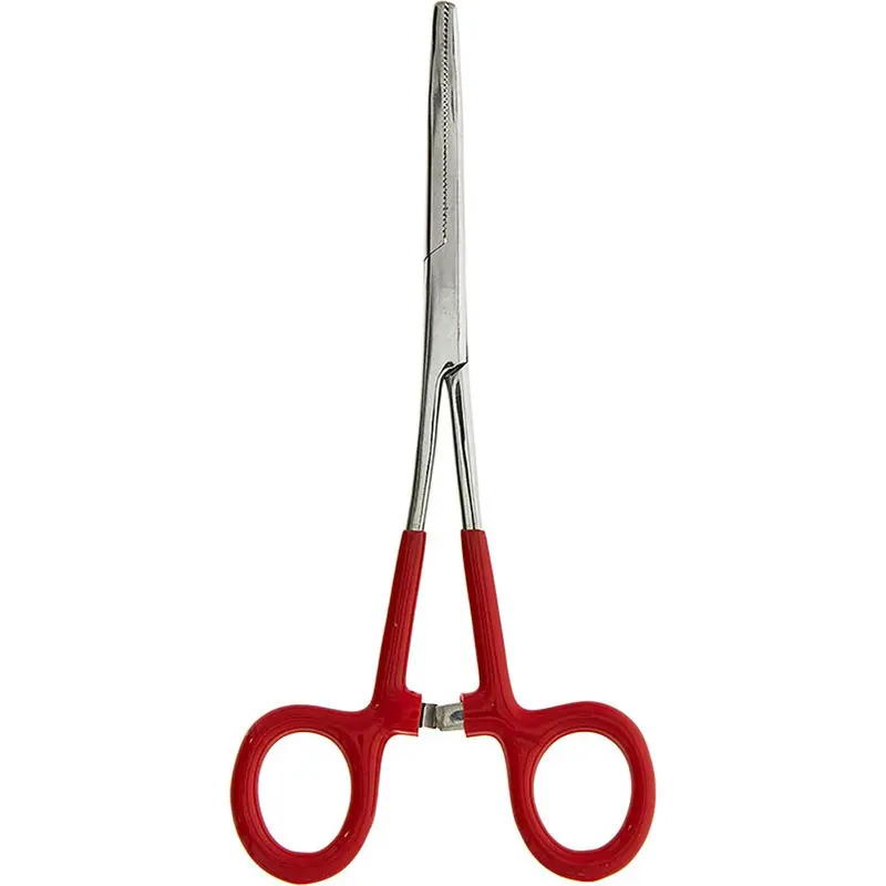 Curved Self-Locking Forceps With Insulated Handles (6.5") 1