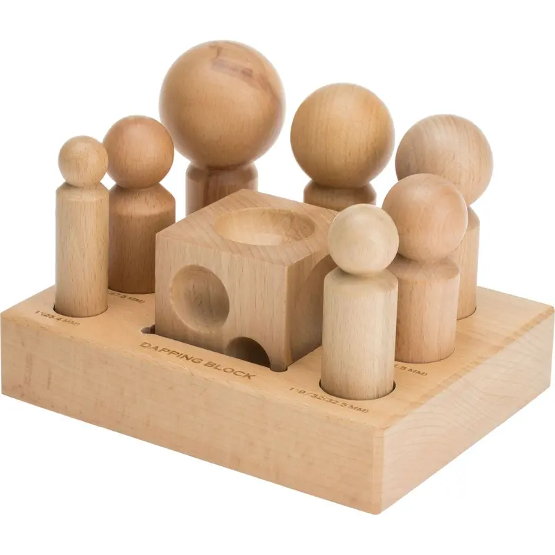 Dapping Punch Set With Stand – 2.75-Inch Block & 7 Punches (8-Piece Kit) 1