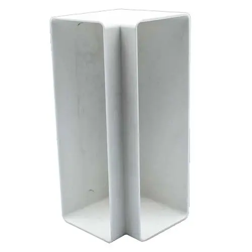 Decorduct White Dual-Compartment Interior/Exterior Bend Fitting 1