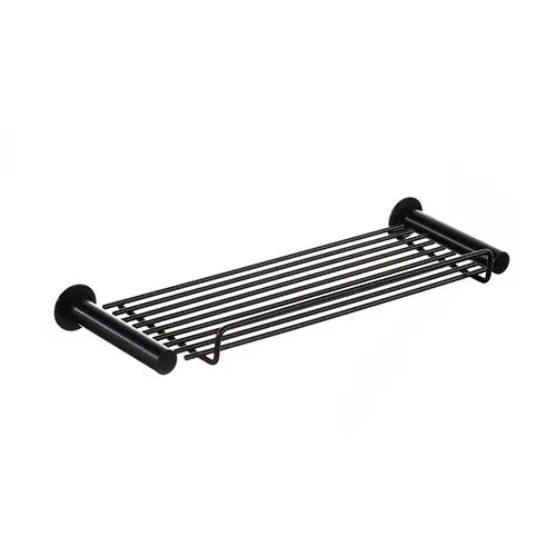 Dual-Tier Black Shower Caddy – Wall-Mounted Storage Rack 1