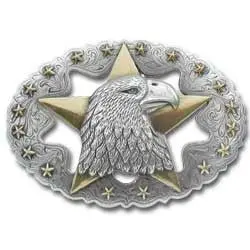 Eagle & Star Trophy Belt Buckle — 1.5-Inch (3.8 Cm) Width 1