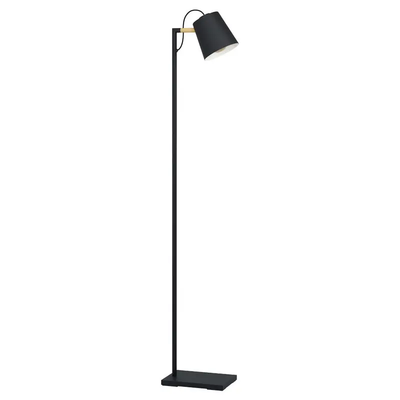 Eglo Lacey Floor Lamp | E27 Socket | 40W Max | Sleek Black Stand 1