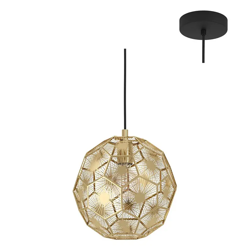 Eglo Skoura Pendant Lamp | E27 Fitting | 60W Max | Brushed Brass Finish 1