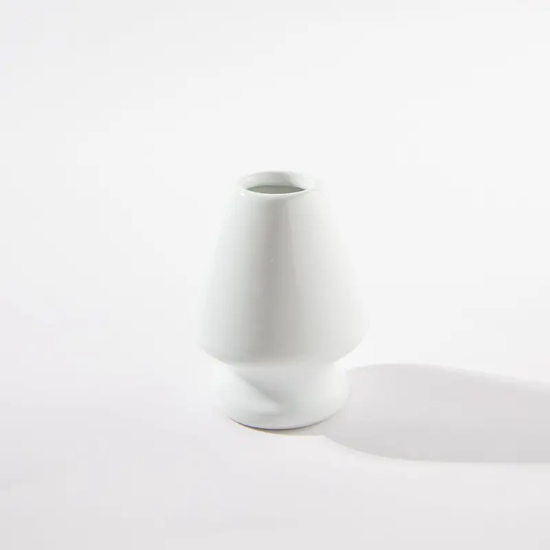 Elegant White Ceramic Chasen Whisk Holder By Suikaen 1