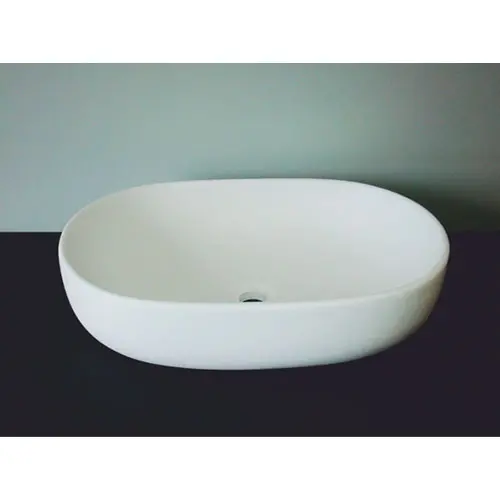 Ellipse Stone-Look Countertop Basin – Smooth Oval Profile 1