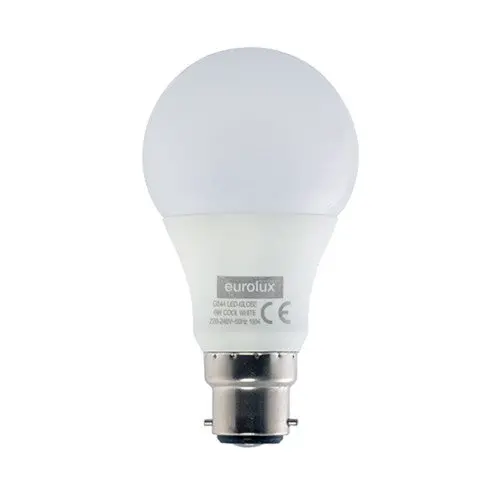 Eurolux 6W B22 Led Globe Bulb – 500 Lm, Warm White 3000K, Opal Glass 1