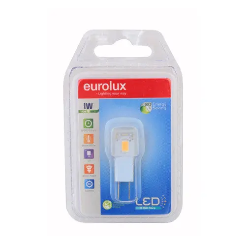 Eurolux G4 Bi-Pin Led Bulb – 1W, 12V Dc, 50Lm, Warm White 3000K 1