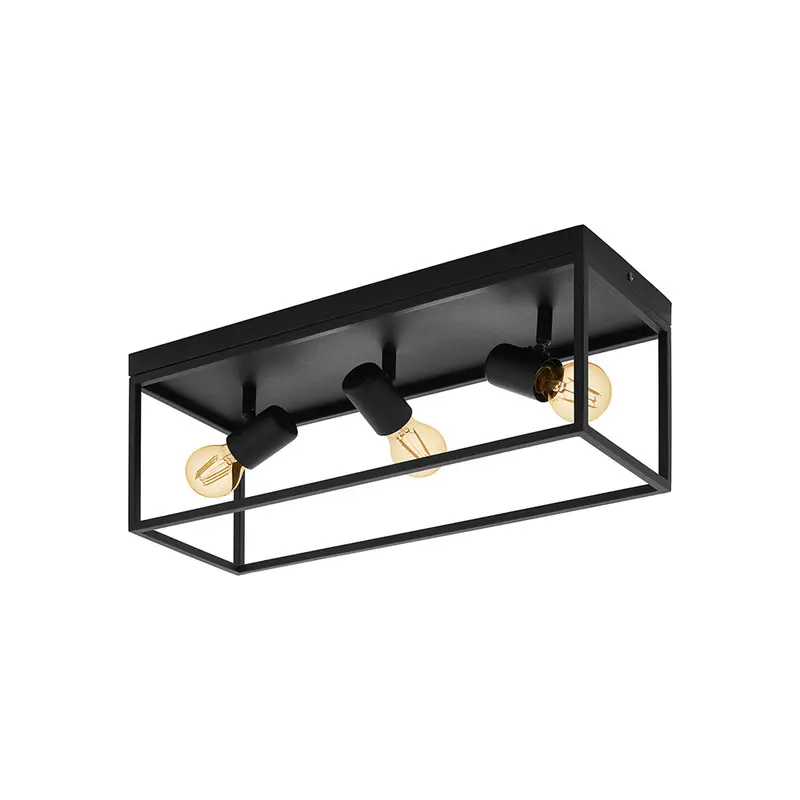 Eurolux Silentina 3-Light Black Ceiling Fixture 1