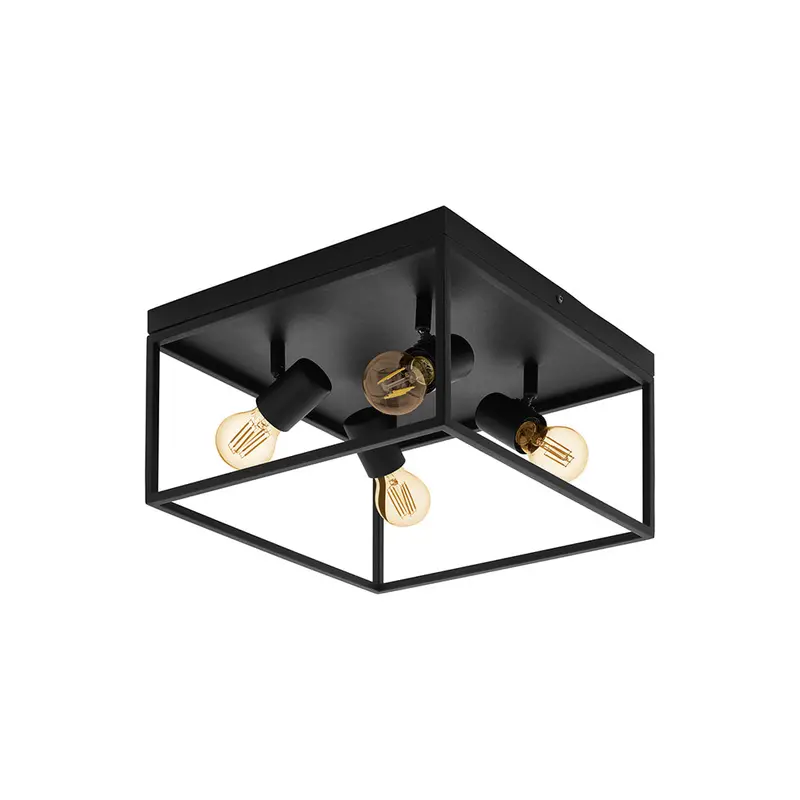 Eurolux Silentina 4-Bulb Black Ceiling Light – 360Mm Diameter 1