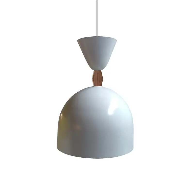 Fini-Style Wooden Spun Metal Pendant Lamp – Wire World 1