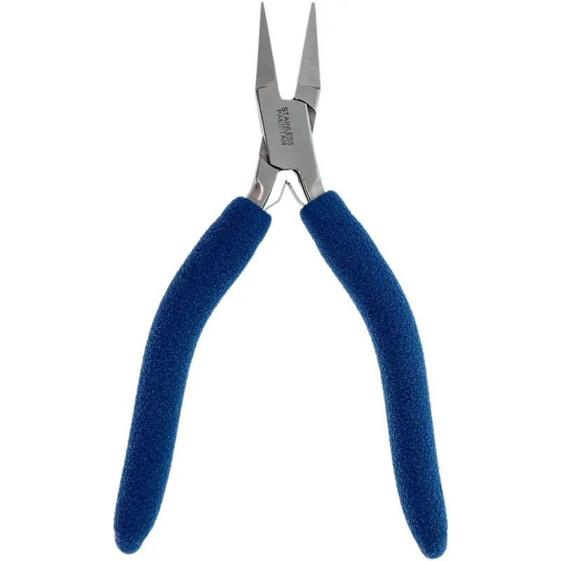 Flat Nose Pliers – 6.5-Inch, 7Mm Jaw Width With Blue Ergonomic Grips 1